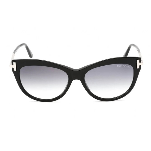 NEW FT0821/S 01D TOM FORD KIRA TF821 WOMEN CAT EYE POLARISED BLACK SUNGLASSES - Picture 4 of 8
